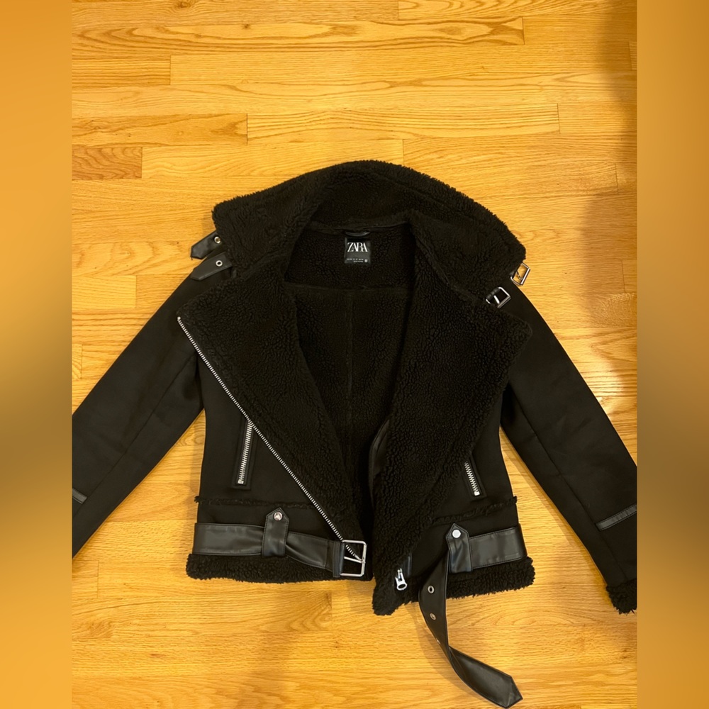 Zara Sherpa biker jacket